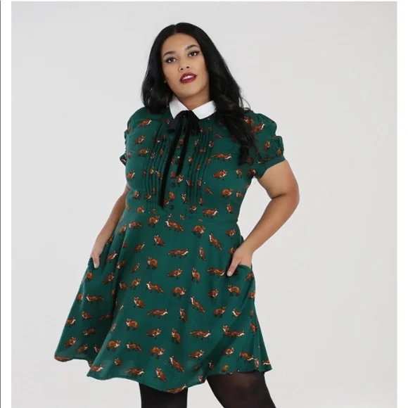 slim fit dress slacks Hell Bunny Paradisum 50's Dress – Suzie's Bombshell Boutique main image 0